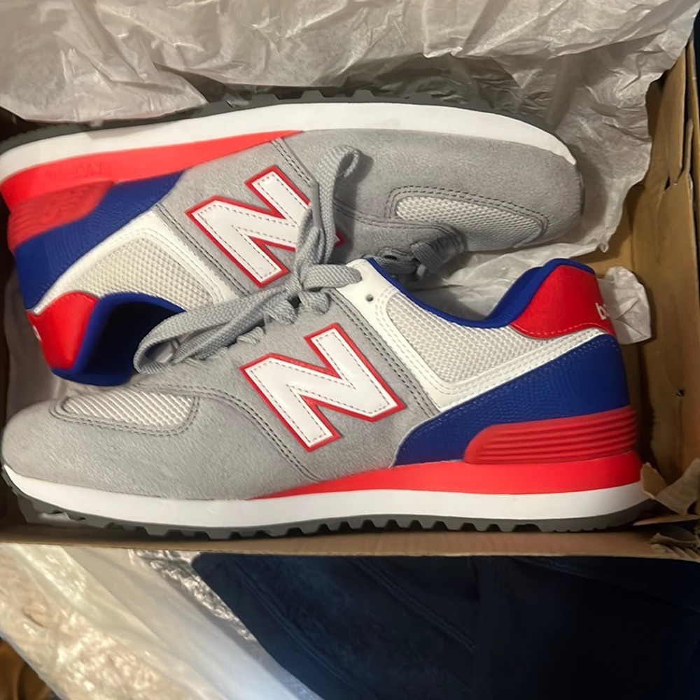 Grey,blue and red new balances